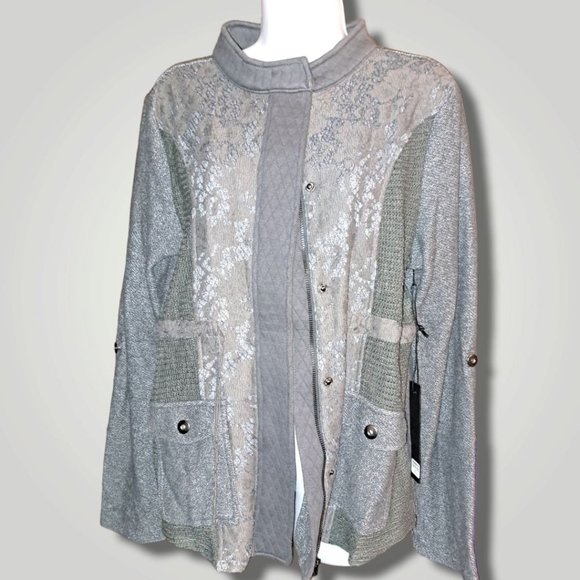 Large lot, Gray NWT Button up BKE Boutiques jacket with pre owned brown long sle - Picture 16 of 16